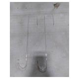 ZYSUN 12 Clear Wreath-Hanger Non Scratch Over The Door Hooks,2 Pack Easter Halloween Christmas Decoration Welcome Sign for Front Doors Decor Inside Outside,Slim Hangers Organizer for Home