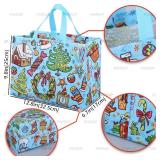 PARSUP BULK Christmas Gift Bags, Non-Woven Christmas Bags with Handles, Treat Tote for Gifts Wrapping Shopping, Xmas Party Supplies