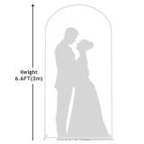 Wokceer Wedding Arch Backdrop Stand 6.6 FT White Metal Arch Chiara Backdrop Stand for Wedding Ceremony Birthday Party Photo Booth Outdoor Indoor Garden Balloon Arch Decoration