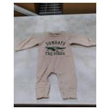 Honganda Newborn Infant Baby Boy Girl Football Jumpsuit Sundays are for The Birds Eagles Onesie Romper Fall One Piece Outfit (Khaki, 3-6 Months) HOLES ON SIDE