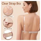 iMucci Clear Strap Bra Professional Dance Bras NO Sponge Invisible Ballet Top