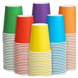 Kochorie 144 Pieces Rainbow Paper Cups 9 Oz Disposable Coffee Paper Cups Multicolor Party Cup Beverage Drinking Cup for Wedding, Birthday, Holiday Party, DIY, and Picnic
