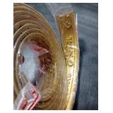 Sacubee Peel and Stick PVC Crown Molding Trim Flexible Molding Trim 13.1 ft x 1.8 Self Adhesive Wallpaper Wall Border Mirror Frame Baseboard Cabinet for Home Decor Edge Background(Champagne Gold)