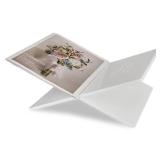 Honygebia White Acrylic Book Stands - Cross Frame Acrylic Book Holder, Open Bookstand for Display and Reading, Suitable for Art, Bible, Cookbook, Easel, Magazine, Textbooks 12.5 x 9.5 x 5.5