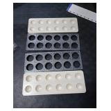 Gerrii 2 Sets Ravioli Mold Extra Large Ravioli Maker Press 12 Holes 1.5 Inch Round Russian Dumplings Making Kit Square Double Dumplings Cutter Pastry Wheel Cutter Pasta Tools for Kitchen