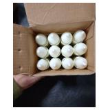 Lezonic Flameless Battery Operated Candlesticks Flickering, 12Pcs White LED Battery Christmas Window Candles, 6 Inch Short Taper Candles Hanging Halloween Floating by Touch, No Remote