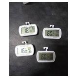 AEVETE 4 Pack Waterproof Digital Refrigerator Thermometer Large LCD, Freezer Room Thermometer with Magnetic Back, No Frills Easy to Read