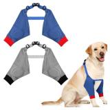 Oudain 2 Pairs Dog Elbow Protector Dog Recovery Sleeve with Elastic Band Soft Padded Adjustable Front Leg Braces for Small Medium Large Doggy, 2 Colors(Medium)