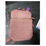 mommore Diaper Bag Backpack Small Diaper Backpack Mini Travel Baby Bag Quilted Diaper Bag with Insulated Pockets, Stroller Straps