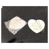 Suzile 24 Pcs Christmas Ceramic Ornament Keepsake Thank You Gifts Teacher Employee Nurse Appreciation Gifts for Coworker Retirement Gifts Shaped Ornament Hanging Souvenir Decoration (Heart Shaped) - R