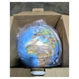 Illuminated World Globe with Stand 16.54 in x 13 in. 330.2 mm 720Â° Spinning Globe with Metal Base LED Light for Kids - Retail: $53