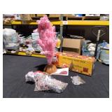 20\" Mini Pink Christmas Tree, Artificial Small Christmas Tree with Lights, Tabletop Christmas Tree with Star Treetop,Bow Boxes and Ball Ornaments for DIY Christmas Decoration (Pink) - Retail: $25