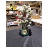 Frosted Pine Decor with Red Berries in Home Sweet Home Pot - Retail: $24