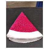 Pink Sequined Christmas Tree Skirt with White Fur Trim - Retail: $0