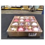 Pink and Silver Christmas Ornament Set