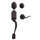 Kwikset Arlington Single Cylinder Handleset with Tustin Lever Featuring SmartKey Security in, Venetian Bronze (B0031AG90Q) - Retail: $132