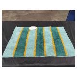 18\"x28\" Color Block Striped Bath Rug Dark Teal Green - Threshold