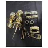 Brandywine Polished Brass Combo Pack with Double Cylinder Deadbolt (See pictures and description) - Retail: $21