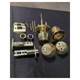 Brandywine Polished Brass Combo Pack with Double Cylinder Deadbolt (See pictures and description) - Retail: $21