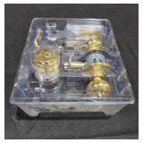 Ingersoll Rand Schlage-Falcon FB52NVPLY505 Plymouth Bright Brass Visual Pack Deadbolt Knob Lock Combo Pack - Retail: $53