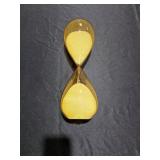 GlitzhomeModern Double-Layered Amber Hourglass with White Sand, 30-Minute Sand Timers - Retail: $32
