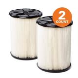 1-Layer Standard Pleated Paper Filter for Most 5 Gal. and Larger RIDGID Wet/Dry - Retail: $34