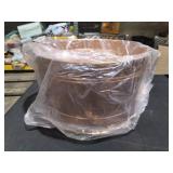 16.25 in. Dia Copper Plated Round Hammered Tub with 2-Side Handles - Retail: $63