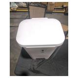 11.9gal Step Trash Can White - Brightroomâ¢: Pedal-Operated Kitchen Garbage Can, Textured Plastic, Indoor Use - Retail: $15