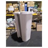 11.9gal Step Trash Can White - Brightroomâ¢: Pedal-Operated Kitchen Garbage Can, Textured Plastic, Indoor Use - Retail: $15