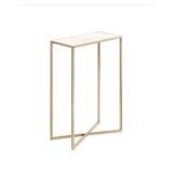 Kate and LaurelJaspur 16.00 in. Gold Rectangle Marble Contemporary End Table DAMAGED (See pictures and description) - Retail: $161
