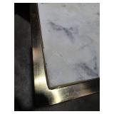 Kate and LaurelJaspur 16.00 in. Gold Rectangle Marble Contemporary End Table DAMAGED (See pictures and description) - Retail: $161
