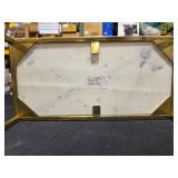 Kate and LaurelJaspur 16.00 in. Gold Rectangle Marble Contemporary End Table DAMAGED (See pictures and description) - Retail: $161