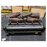 Clihome20 in. Freestanding Electric Fireplace in Black Heater Infrared Quartz 5120 BTU Space Heater for Rooms up to 1000 sq.ft - Retail: $95