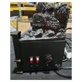 Clihome20 in. Freestanding Electric Fireplace in Black Heater Infrared Quartz 5120 BTU Space Heater for Rooms up to 1000 sq.ft - Retail: $95