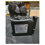 Clihome20 in. Freestanding Electric Fireplace in Black Heater Infrared Quartz 5120 BTU Space Heater for Rooms up to 1000 sq.ft - Retail: $95