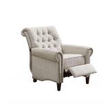 Madison Park Aidan Upholstered Manual Push Back Recliner Chair with NailheadsMadison Park - Retail: $529