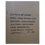 Madison Park Aidan Upholstered Manual Push Back Recliner Chair with NailheadsMadison Park - Retail: $529