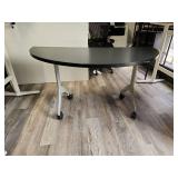 Hun Mobile table Desk with Black Base