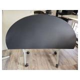 Hun Mobile table Desk with Black Base