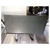 Hon Black Standing Desk with Gray Base