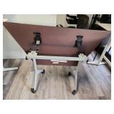 Hon Black Standing Desk with Gray Base