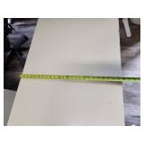 Linnmon White Computer Desk with Black Metal Frame