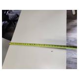 Linnmon Modern White Standing Desk with Black Base