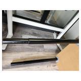 Linnmon Modern White Standing Desk with Black Base