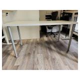 Linnmon White Office Desk with Metal Legs