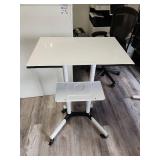 VIVO Mobile Laptop Desk Cart with Keyboard Tray