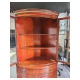 Traditional Cherry Corner Display Cabinet