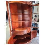 Traditional Cherry Corner Display Cabinet