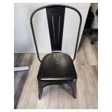 Black Metal Tolix Style Chair
