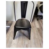 Black Metal Tolix Style Chair